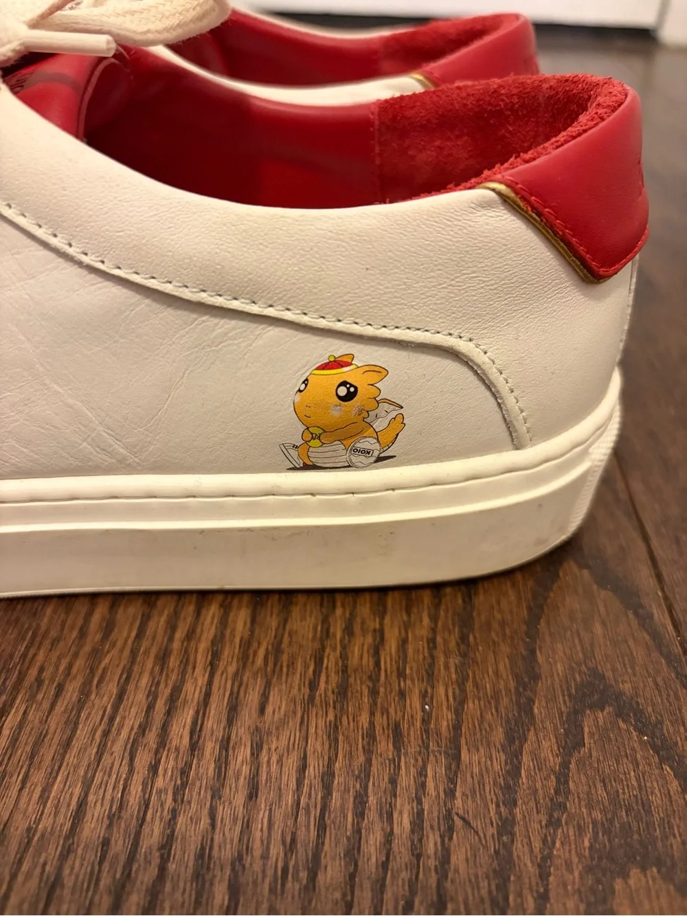 Koio Capri White Leather Sneaker - Lunar New Year, Year of the Dragon